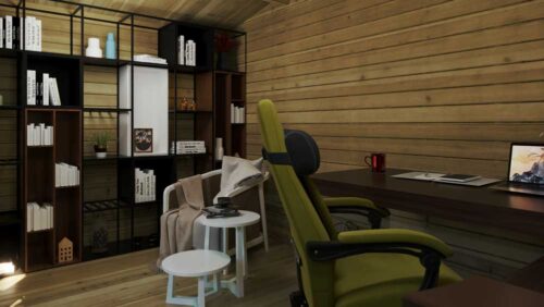 Loghouse - GREYSTONES LOG CABIN 4m X 3m-interior