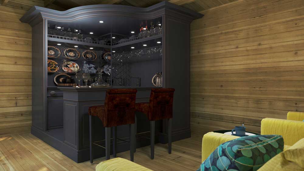 Loghouse - KILKENNY LOG CABIN 4m X 3m-interior