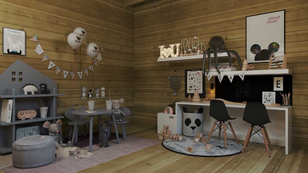 Loghouse Leitrim Log cabin-interior