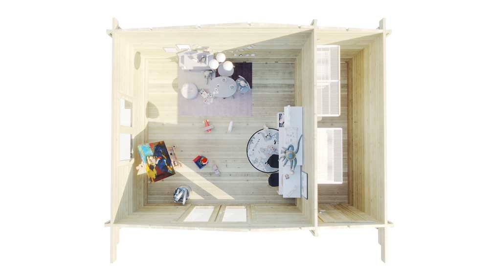 Loghouse Leitrim Log cabin-TOP