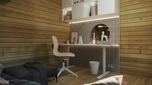 Loghouse - DUNDRUM LOG CABIN 5m x 3m-interior