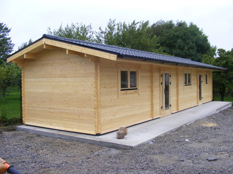 Commercial Log Cabin Office Outside Left