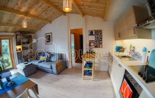 One Bed Log Cabin Living Room