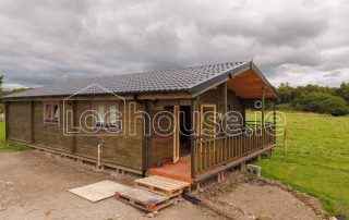 Three Bed Type A Log Cabin Outside Side