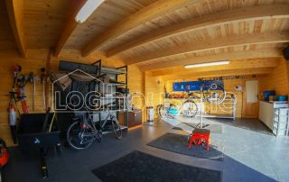Garage Log Cabin Inside