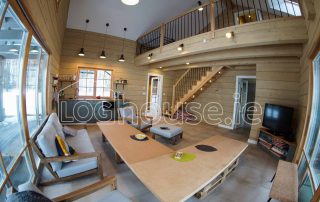 Glulam Log Cabin House Interior 2