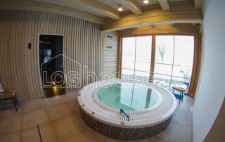 Glulam Log Cabin House Jacuzzi