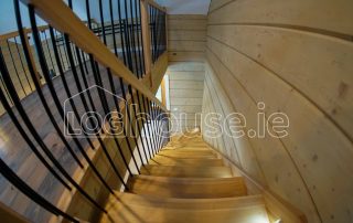 Glulam Log Cabin House Stairs
