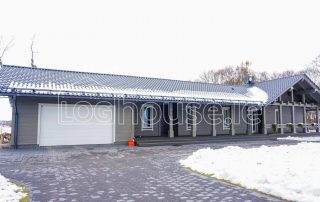 Glulam Log Cabin House Outside