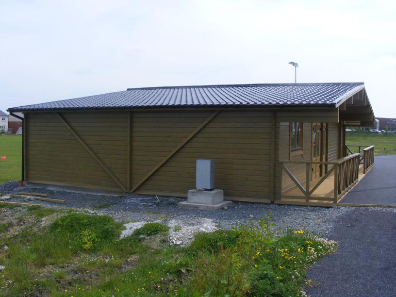 Club House Log Cabin Front Left