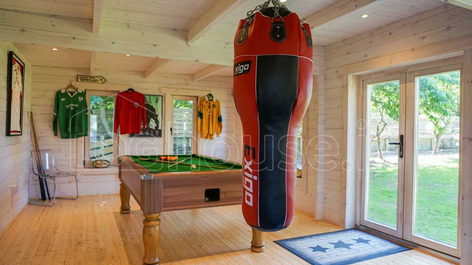 Log Cabin with Man Cave with Gym Log Cabin with Man Cave with Gym