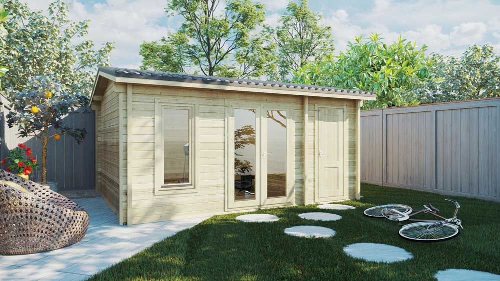 KILKENNY TWO ROOM LOG CABIN 5m X 4m